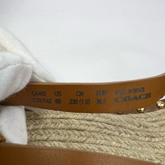 COACH SANDALS, “GRACEY LEATHER “PENNY” COLOR, WOMENS SIZE 6 B, EUR 36.5 B - Picture 8 of 16